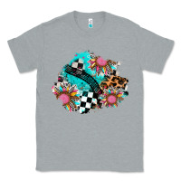 Heather Grey race sunflower patches Classic Tee - AdoDesignShop