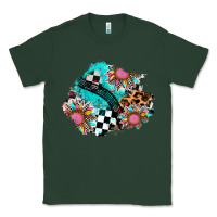 Sports Green race sunflower patches Classic Tee - AdoDesignShop