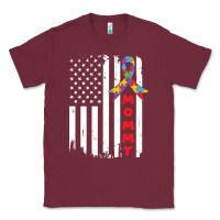 Burgundy lil autism mom Classic Tee - CowhideDigitalArt