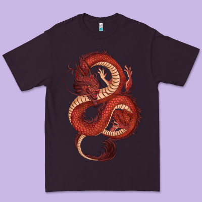 Premium Tee red dragon