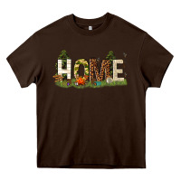 Chocolate Brown home camping Heavy Core Tee - texasbilliewilder