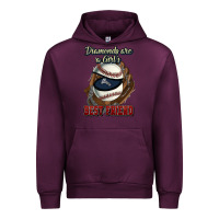Mauve Wine Diamonds are a girl's best friend Baseball Urban Hoodie - HowdyJamesFarm
