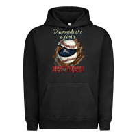 Pigment Black Diamonds are a girl's best friend Baseball Urban Hoodie - HowdyJamesFarm