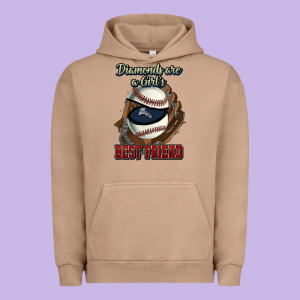 Diamonds Are A Girl's Best Friend Baseball Urban Hoodie Designed By Howdyjamesfarm