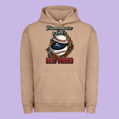 Diamonds Are A Girl's Best Friend Baseball Urban Hoodie Designed By Howdyjamesfarm