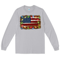 Moon Dust christmas american flag background Long Sleeve Tee - Jasminsmagicworld