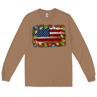 Toasted Coconut christmas american flag background Long Sleeve Tee - Jasminsmagicworld