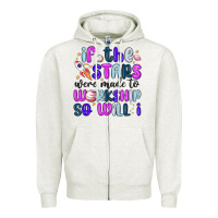 Oatmeal Heather if the stars were made to worship so will i Zipper Hoodie - MaliasSmallBusiness