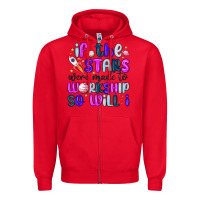 Red if the stars were made to worship so will i Zipper Hoodie - MaliasSmallBusiness