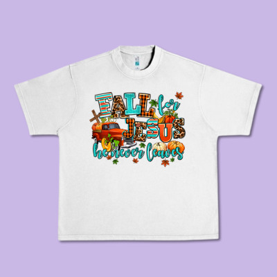 Fall For Jesus He Never Leaves Urban Heavy Tee Designed By Adodesignshop