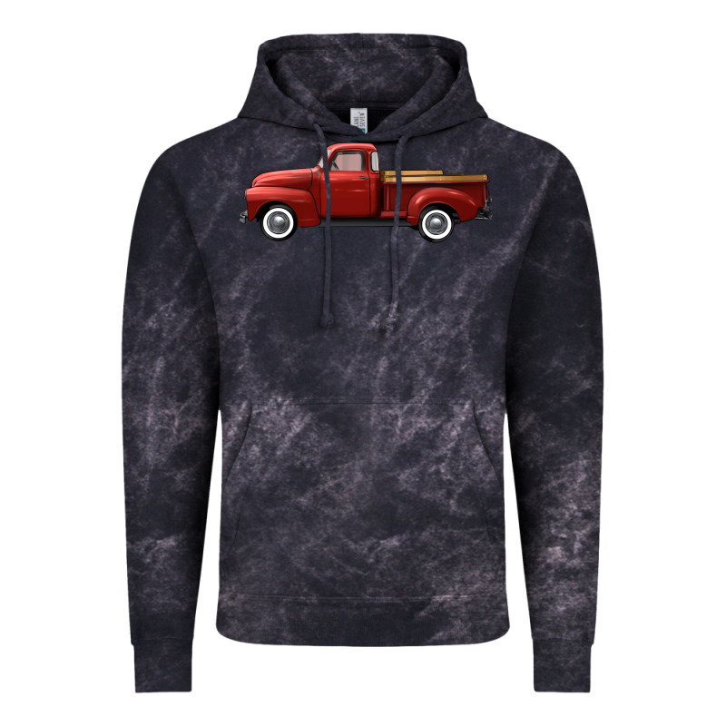 Western Red Truck Right Side View Vintage Hoodie by FaDigitalArtStudio | Teevron