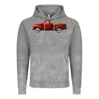 Cloud Rock western red truck right side view Vintage Hoodie - FaDigitalArtStudio