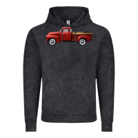 Vintage Black western red truck right side view Vintage Hoodie - FaDigitalArtStudio
