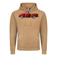 Vintage Camel western red truck right side view Vintage Hoodie - FaDigitalArtStudio