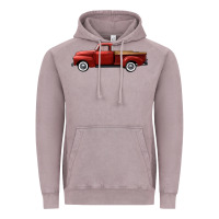 Vintage Zinc western red truck right side view Vintage Hoodie - FaDigitalArtStudio