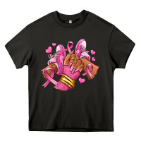 Asphalt Breast Cancer afro girl sneakers Heavy Core Tee - RanaPortraitStore