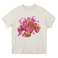 Cream Breast Cancer afro girl sneakers Heavy Core Tee - RanaPortraitStore