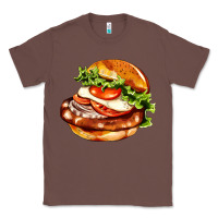 Chestnut American hamburger Classic Tee - AdoDesignShop