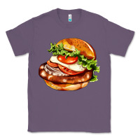 Lavender American hamburger Classic Tee - AdoDesignShop