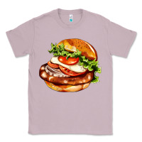 Lilac American hamburger Classic Tee - AdoDesignShop