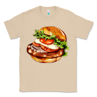 Mushroom American hamburger Classic Tee - AdoDesignShop