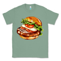 Sage American hamburger Classic Tee - AdoDesignShop
