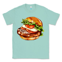 Seafoam American hamburger Classic Tee - AdoDesignShop