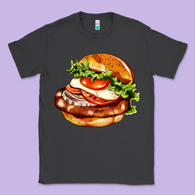 American Hamburger Classic Tee Designed By Adodesignshop