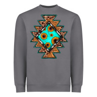 Storm aztec leopard turquoise sunflower Heavyweight Sweatshirt - JahusDesignShop