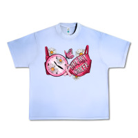 Grape Ice Hour Breast Cancer Bra Urban Heavy Tee - Artiststas