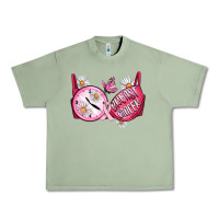 Oil Green Hour Breast Cancer Bra Urban Heavy Tee - Artiststas