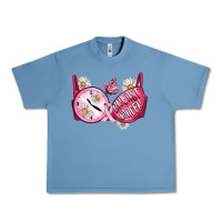 Pebble Blue Hour Breast Cancer Bra Urban Heavy Tee - Artiststas