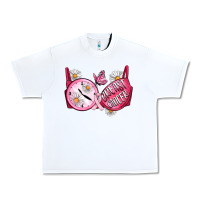 White Hour Breast Cancer Bra Urban Heavy Tee - Artiststas