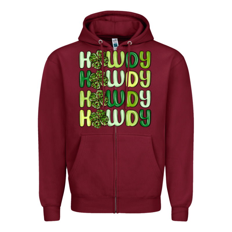 Howdy St Patrick S Day Zipper Hoodie by MaliasSmallBusiness | Teevron
