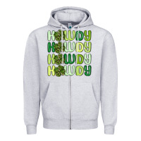 Heather Grey howdy st patrick s day Zipper Hoodie - MaliasSmallBusiness