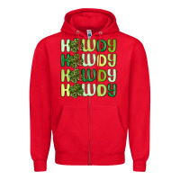 Red howdy st patrick s day Zipper Hoodie - MaliasSmallBusiness