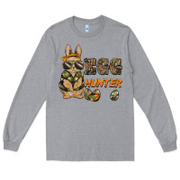 Heather Grey easter egg hunter rabbit bunny Long Sleeve Tee - BarkalooDesign