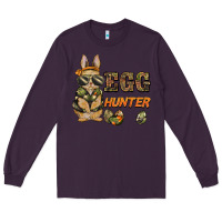 Plum easter egg hunter rabbit bunny Long Sleeve Tee - BarkalooDesign