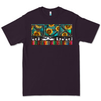Plum Rusty Sunflowers with Cowhide and Turquoise Premium Tee - RanaPortraitStore