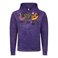 Cloud Purple peace love let's get it Vintage Hoodie - CowhideDigitalArt