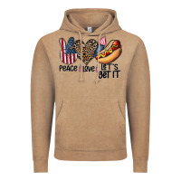 Vintage Coffee peace love let's get it Vintage Hoodie - CowhideDigitalArt