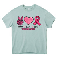 Arona Peace Love Cure Cancer Heavy Core Tee - RanaPortraitStore