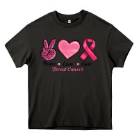 Asphalt Peace Love Cure Cancer Heavy Core Tee - RanaPortraitStore