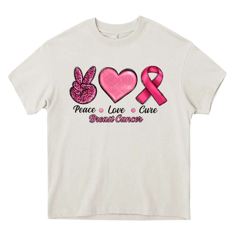 Peace Love Cure Cancer Heavy Core Tee by RanaPortraitStore | Teevron