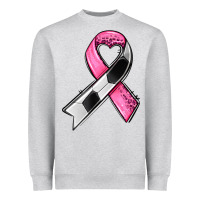 Heather Grey breast cancer sport ribbons Heavyweight Sweatshirt - AdoDesignShop
