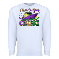 White mardi gras cruise celebration Premium Sweatshirt - LillyAllenDesigns