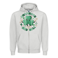 Dove Grey shamrock and roll Zipper Hoodie - MaliasSmallBusiness