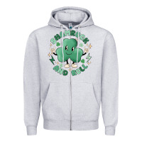 Heather Grey shamrock and roll Zipper Hoodie - MaliasSmallBusiness