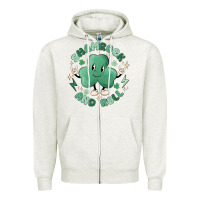 Oatmeal Heather shamrock and roll Zipper Hoodie - MaliasSmallBusiness