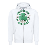 White shamrock and roll Zipper Hoodie - MaliasSmallBusiness